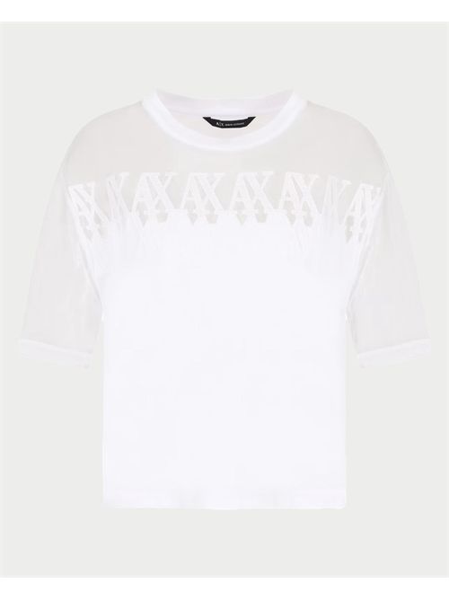 Armani Exchange Women's T-Shirt with Transparency ARMANI EXCHANGE | XW000516-AF10359U0002